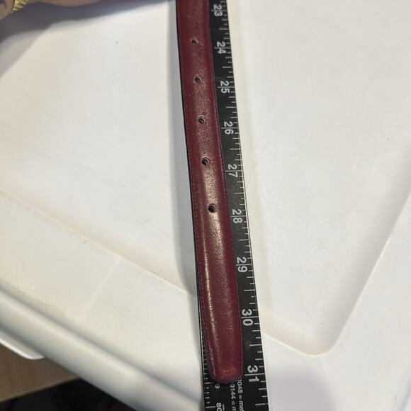 NWT Vintage Stefano Ricci Bordeaux Colored Gold Colored Buckle Belt - Picture 5 of 5